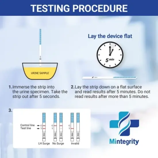 Mintegrity - [100 Pack] Ovulation LH Fertility Test Strips image {3}