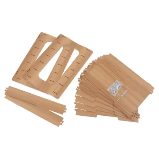 YIYIBYUS 7-Tier Widen Wood Office Paper Organizer for Desk Desktop File Holder image {5}