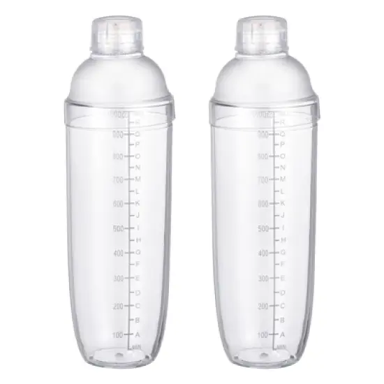 Unique Bargains Removable Plastic Boba Cocktail Shaker with Scales 2 Pcs image {7}