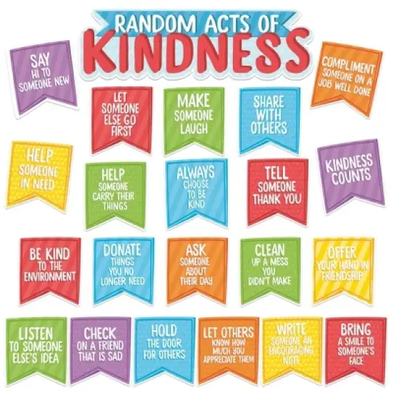 Eureka&reg; A Teachable Town Random Acts of Kindness Mini Bulletin Board Set image {1}