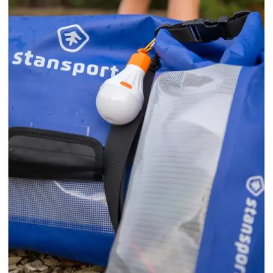 Stansport Waterproof Dry Gear Bag With Clear Front Panel 20L Blue image {8}