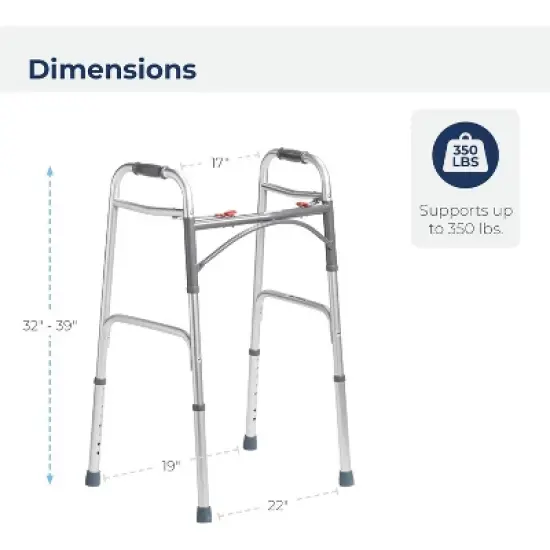 DRIVE MEDICAL DELUXE WALKER 2 BUTTON image {2}