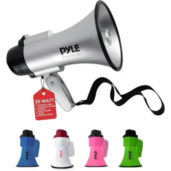 Pyle PMP32GR Portable Megaphone Speaker - 30W, Handheld image {9}