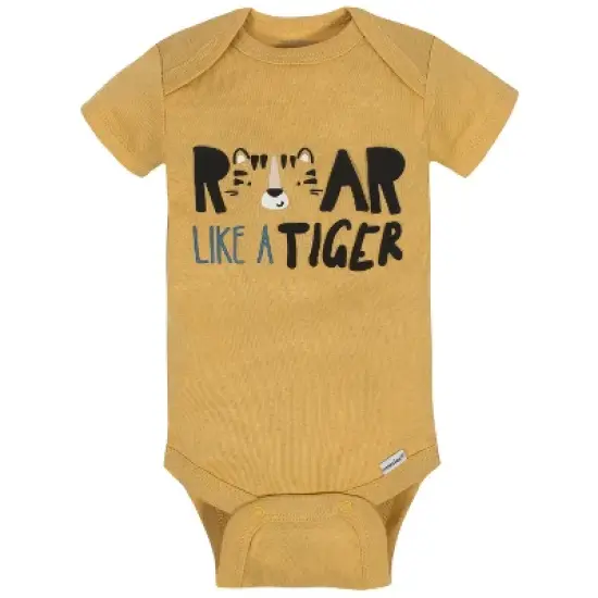 Onesies Brand Baby Boys' Short Sleeve Bodysuits, 8-pack, Tiger image {5}