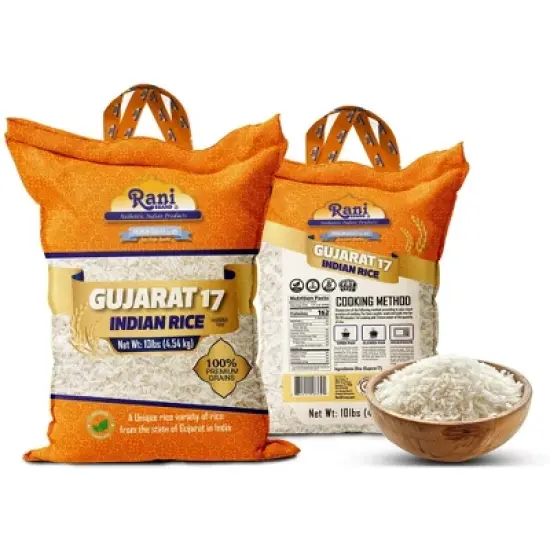 Gujarat 17 Indian Rice 160oz (10lbs) 4.54kg - Rani Brand Authentic Indian Products image {3}