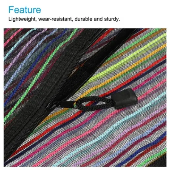 Unique Bargains Mesh Zipper Pouches Document File Bags Storage 6 Pcs image {3}