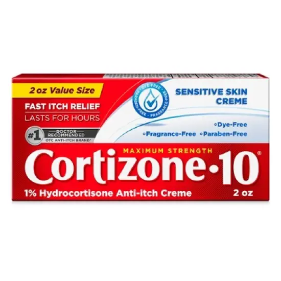 Cortizone-10 Natural Sensitive Skin Anti-Itch Cream - Hydrocortisone - 2 oz image {13}