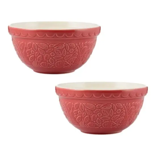 MASON CASH 40oz 2pk Earthenware Mixing Bowls image {5}