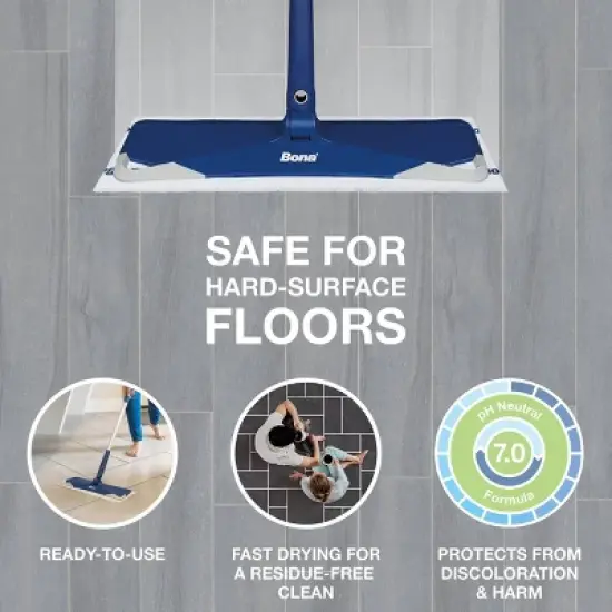 Bona Lemon Mint Cleaning Products Mop Refill Multi Surface Wet Mopping Cloths - 12ct image {6}