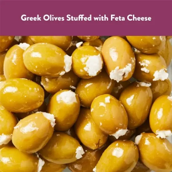 DeLallo Greek Feta Cheese Stuffed Olives, 9.9 oz. Jar, (3 Pack) image {3}