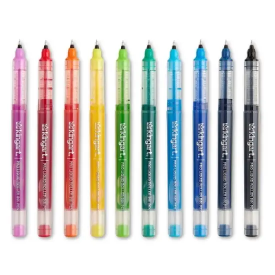 KINGART PRO Liquid Roller Ink Pens, 10 Colors image {8}
