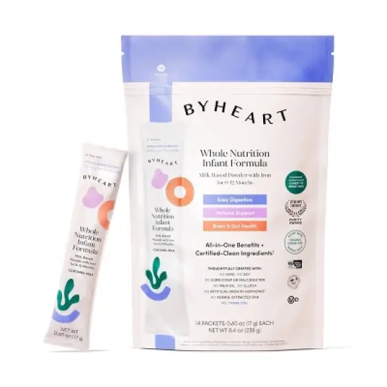 ByHeart Infant Formula Anywhere Pack - Gentle, Easy-to-Digest - Made with Organic, Grass-Fed Whole Milk - 8.4oz/14ct image {10}
