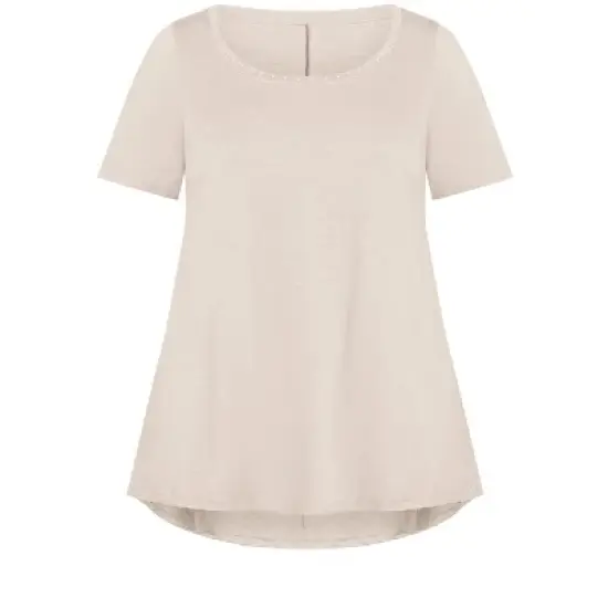 Women's Plus Size Swing Trim T-Shirt  - Nude | AVENUE image {2}