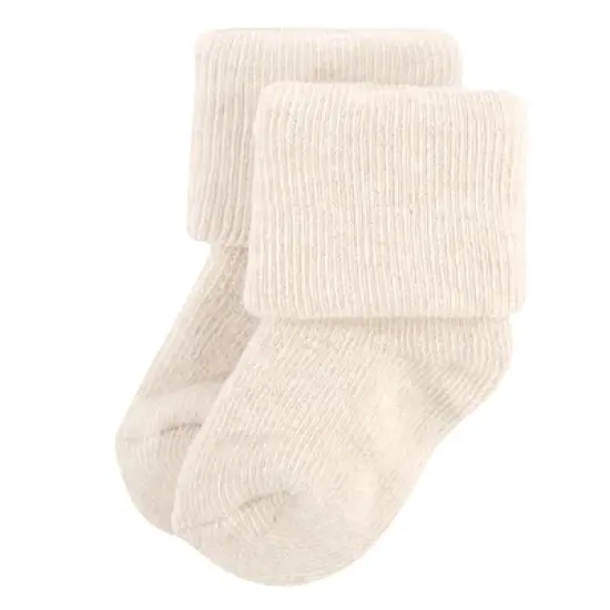 Hudson Baby Infant Boy Cotton Rich Newborn and Terry Socks, Buffalo Plaid Moose image {9}