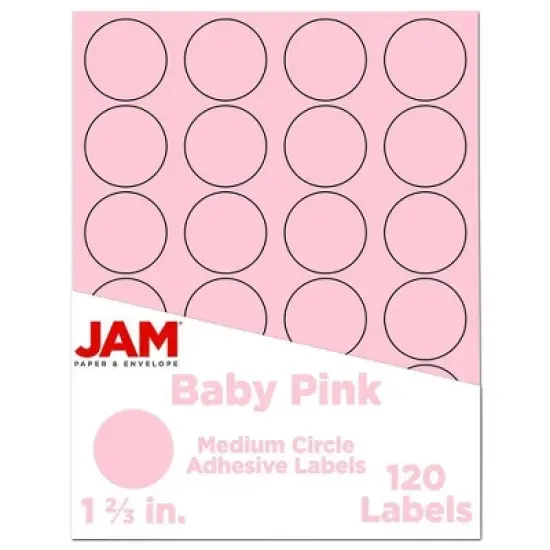 JAM Paper Circle Sticker Seals 1 2/3" 120ct image {5}