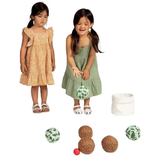 Manhattan Toy Indoor Outdoor 8-Piece Bocce Playset for Kids with Soft Memory Foam Fabric Covered Balls image {2}