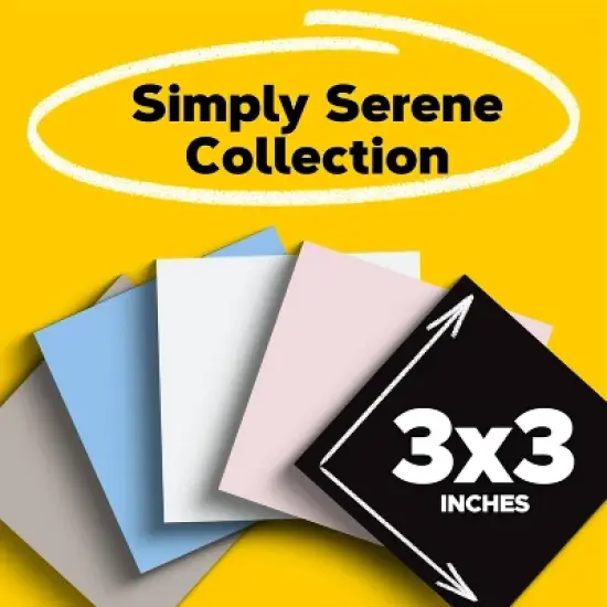 Post-it Notes 5pk Waterfall Simply Serene: Multicolor Sticky Notes, 3x3 Inches, Uncoated Paper Basics image {13}