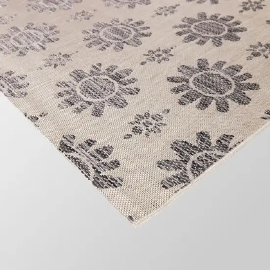 Dark Daisy  Outdoor Rug Black - Opalhouse&trade; image {4}