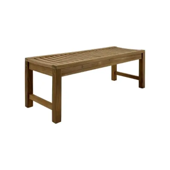 Naples Natural Teak Spa Seating Bench - 47" image {1}
