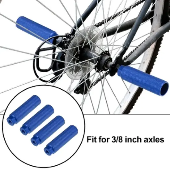 Unique Bargains Universal Aluminum Alloy Axle Rear Foot Pegs Footrests for BMX Bike Bicycle Fit 3/8 Inch 2 Pair image {1}