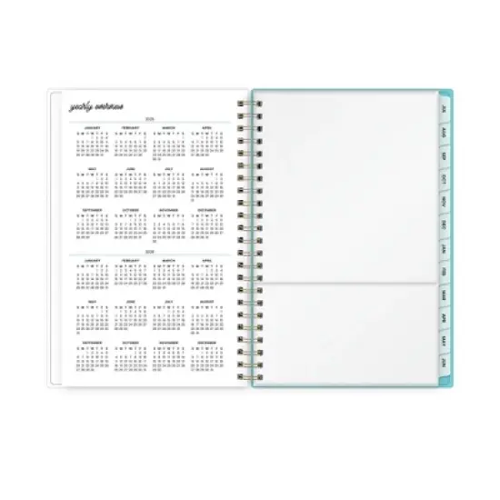 Blue Sky 5"x8" Color Me Courtney Wirebound 2025-2026 Weekly/Monthly Frosted Dylan Bee Blue Check image {6}