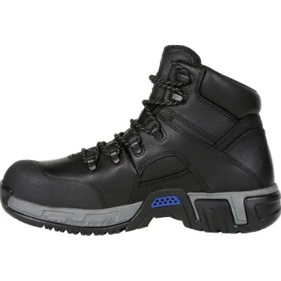 Men's Michelin HydroEdge Steel Toe Puncture-Resistant Waterproof Work Boot, XHY866, Black, Size 12 image {4}