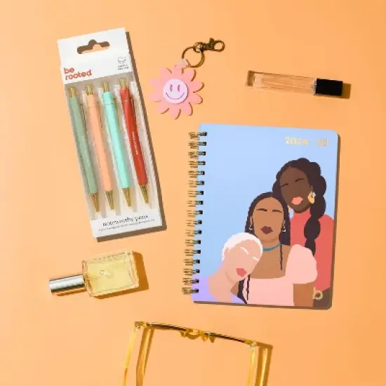 Be Rooted 4pk Ballpoint Pen Black Ink Hexagon Affirmation Sayings: Art Stationery, 1.0mm Point, Office Pens image {2}