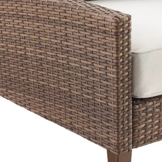 Capella Outdoor Wicker Sofa - Cream/Brown - Crosley image {8}