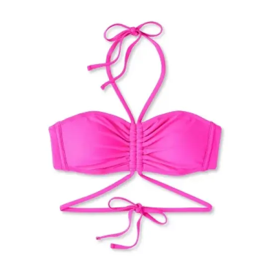 Women's Strappy Halter Bandeau Bikini Top - Shade & Shore&trade; Pink image {5}