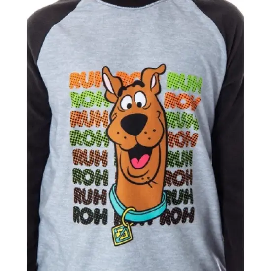 Scooby Doo Boys' PJS Ruh-Roh! Pajamas Raglan Shirt and Pants Sleep Set image {1}