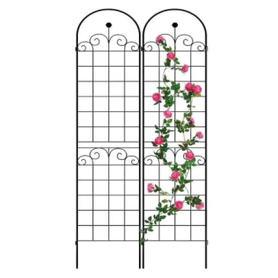 2 Pack Metal Garden Trellis, Rose Climbing Trellis 86'' X 40'' Rustproof Plant Support Rose Trellis Netting Trellis, Flower Trellis-Cuddlewood image {4}