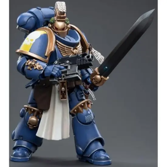 Ultramarines Primaris Company Champion Brother Parnaeus 1/18 Scale | Warhammer 40K | Joy Toy Action figures image {1}
