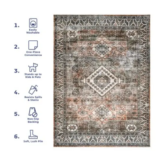 nuLOOM Bowie Machine Washable Pattern Area Rug image {11}