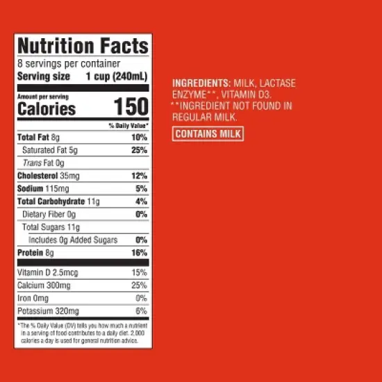 Lactose Free Vitamin D Milk - 0.5gal - Good & Gather&trade; image {2}