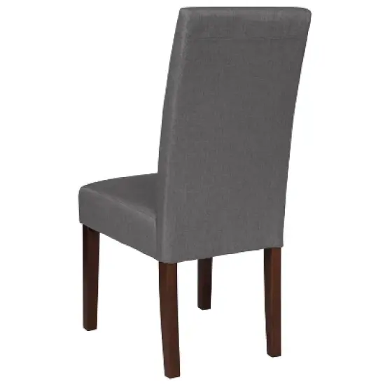 Flash Furniture Greenwich Series Upholstered Panel Back Mid-Century Parsons Dining Chairs image {1}