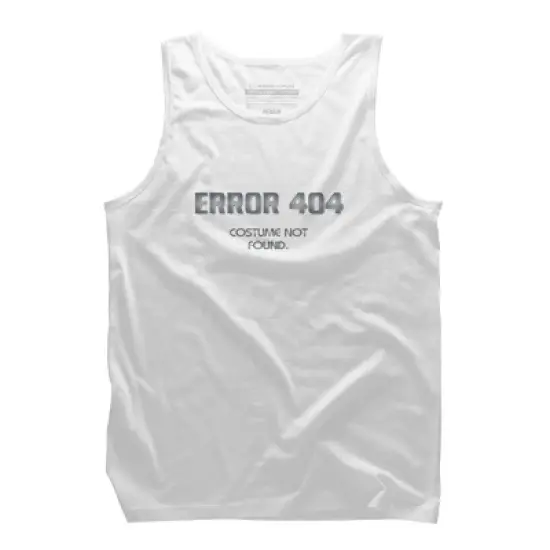 Men's Design By Humans Error 404 Costume not found, Halloween Design By InfaredDesigns Tank Top image {7}