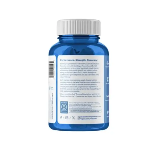 Goli Nutrition Creatine Monohydrate Sugar Free Vegan Dietary Supplement Gummies - 60ct image {5}