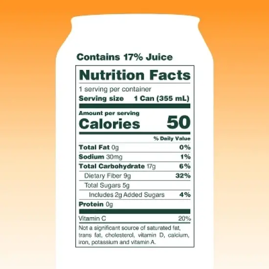 OLIPOP Orange Cream Prebiotic Soda - 12 fl oz image {4}