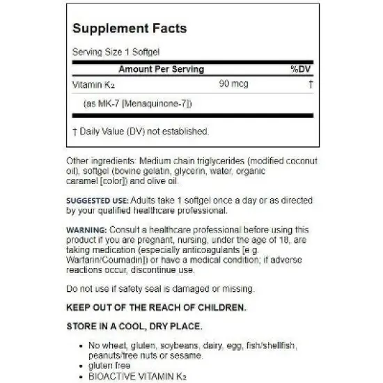 Jarrow Formulas, Inc. Mk-7 90 mcg 90 Sgels image {1}