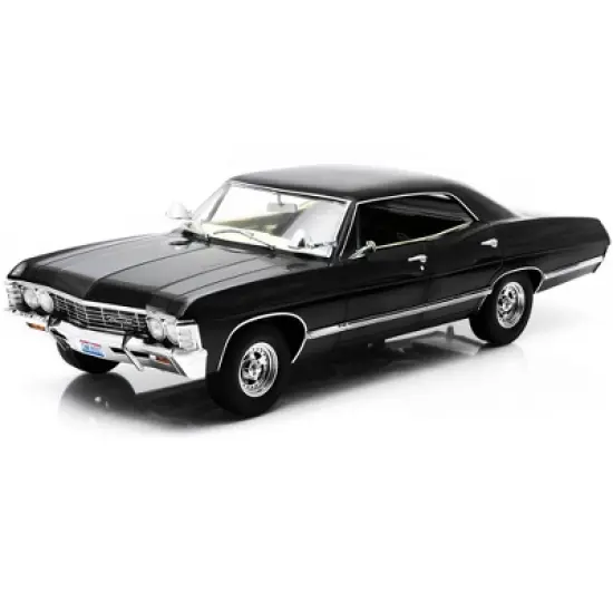 1967 Chevrolet Impala Sport Sedan Tuxedo Black 1/18 Diecast Model Car by Greenlight image {1}
