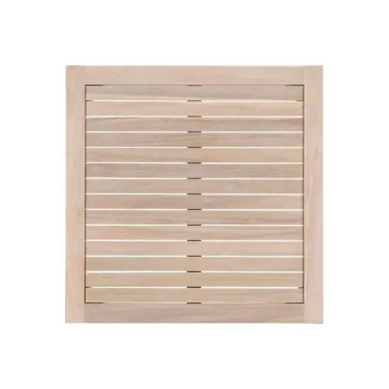 Linon 4pc Melita Acacia Sectional & Coffee Table Beige image {6}