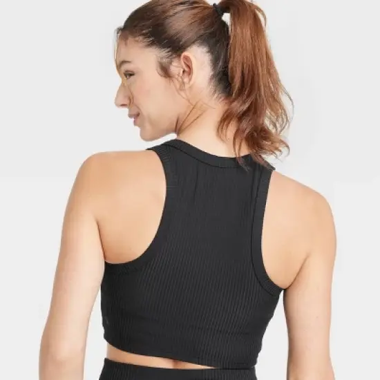 Women's Light Support Rib Racerback Longline Sports Bra - All in Motion&trade; image {4}