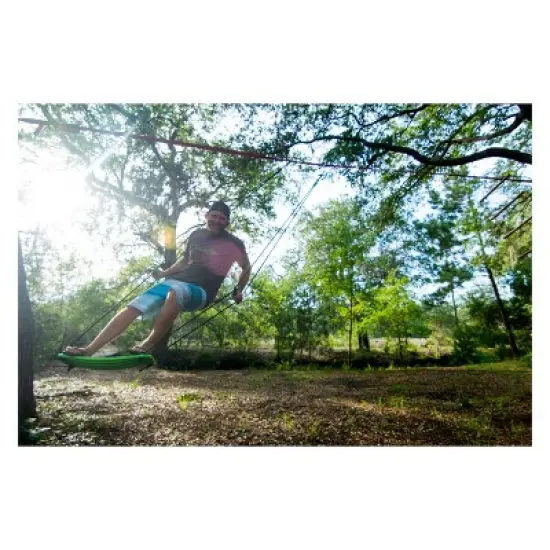Flybar Swurfer Kick - Stand Up Outdoor Surfing Tree Swing - Green image {2}