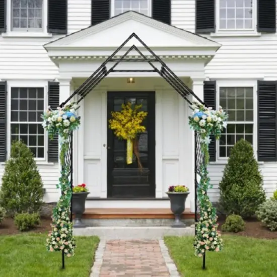 Steel Garden Arch Arbor Trellis 7.87x3.93Ft Metal Outdoor Patio Arch for Climbing Plants, Wedding, Yard, Garden Decor, Weather-Resistant image {3}