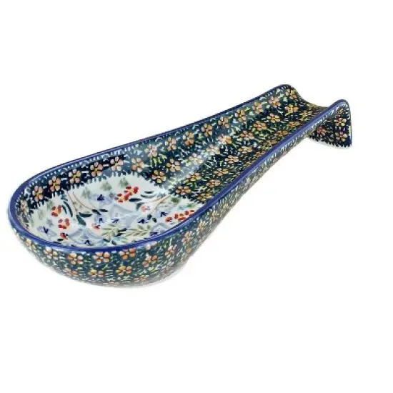 Blue Rose Polish Pottery P007 Manufaktura Large Spoon Rest image {7}