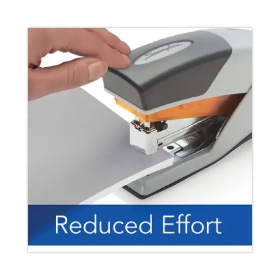 Swingline Optima 25 Reduced Effort Stapler, 25-Sheet Capacity, Gray/Orange image {4}