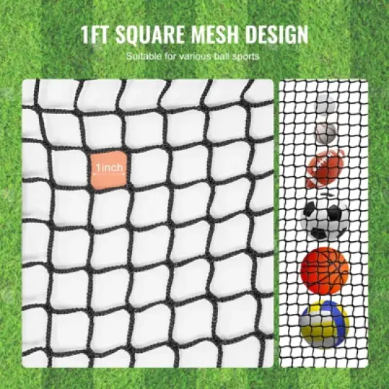 VEVOR Golf Net, 10x15ft Golf Practice Net, Indoor Hitting Net for Golf, Baseball, Hockey, Soccer, Heavy Duty DIY Ball Net, Sports Netting Barrier image {3}