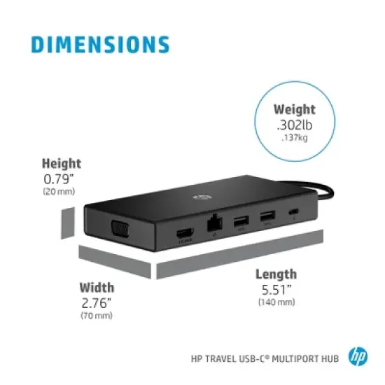 HP Inc. Travel USB-C Multi Port Hub image {2}