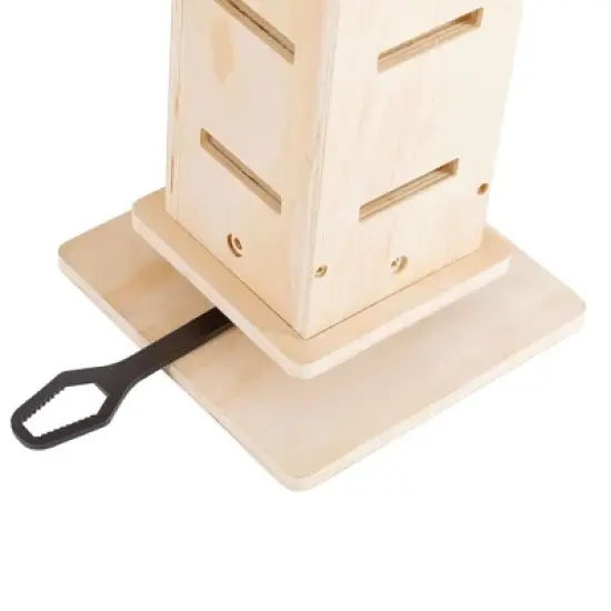 Kumasinova 115" Adjustable Height Floor to Ceiling Cat Tree,Multi-Level Vertical Cat Tower with Scratching Post,Natural Cat Furniture for Indoor Cats image {4}