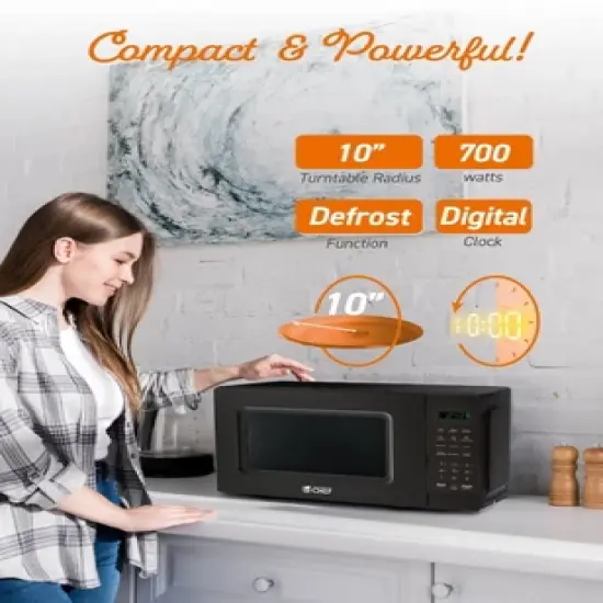 COMMERCIAL CHEF Countertop Microwave Oven 0.7 Cu. Ft. 700W image {5}